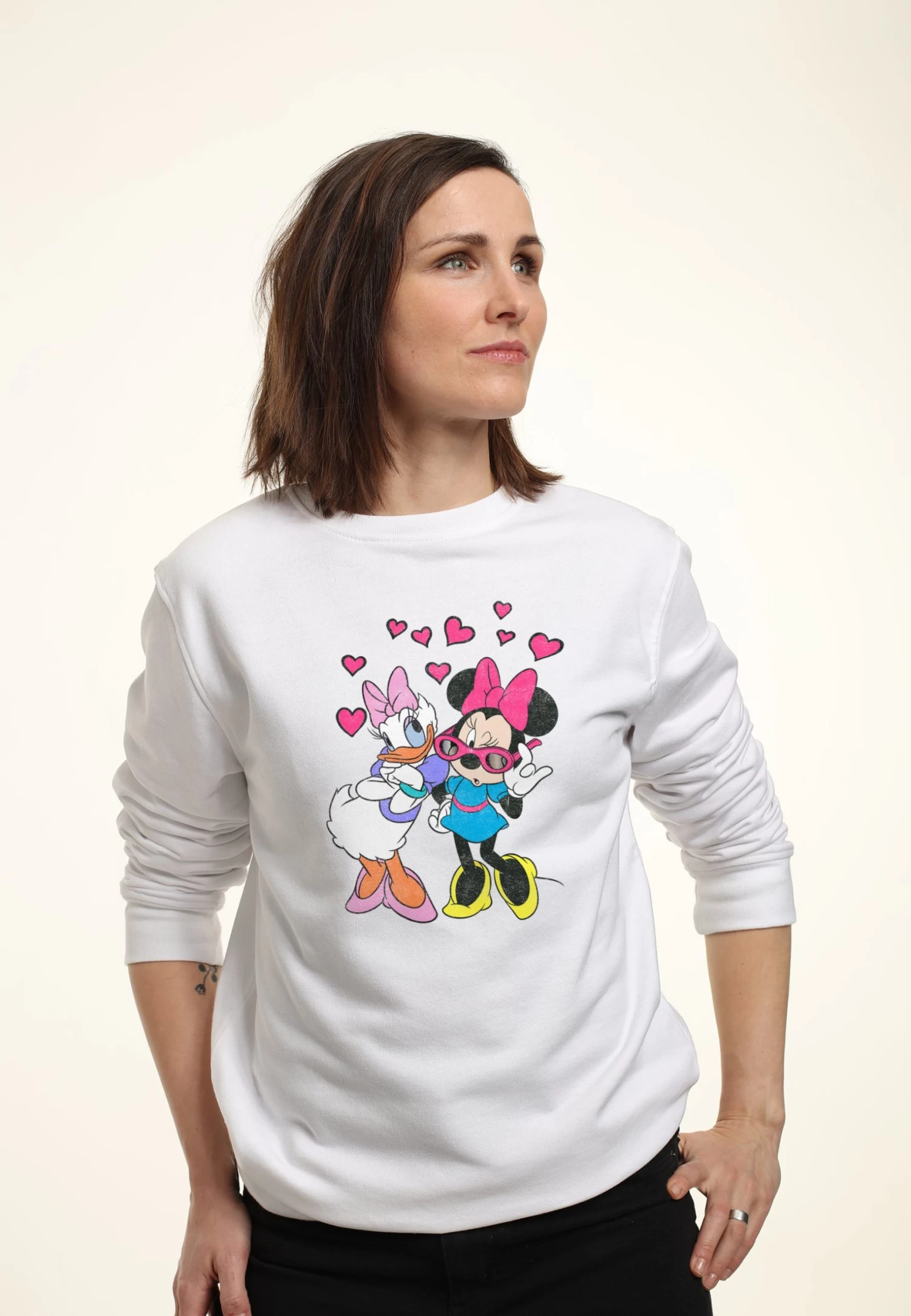 Disney Classic Mickey Just The GirlsFelpaWhite Donna Felpe H3A21J8QI-A11 3 Disney Classic Mickey Just The GirlsFelpaWhite Donna Felpe H3A21J8QI-A11 - immagine 3