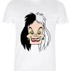 Disney 101 Dalmatians Cruella Big FaceT-Shirt Con StampaWhite Donna T-shirt E Top H3A21D8IZ-A11