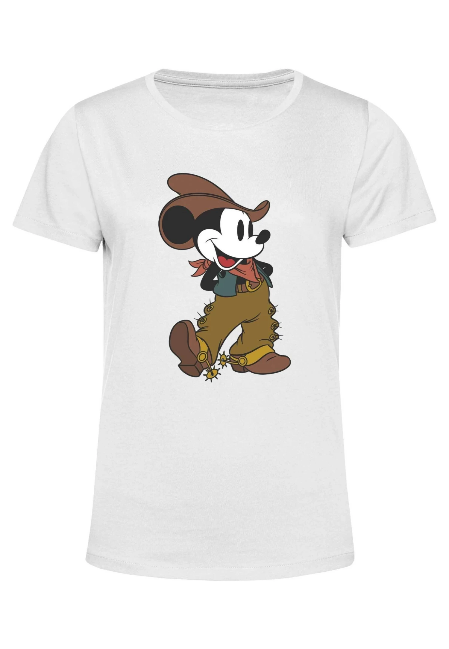 Disney Classic Mickey Mouse Cowboy - T-Shirt Con Stampa - White 5 Disney Classic Mickey Mouse Cowboy - T-Shirt Con Stampa - White - immagine 5