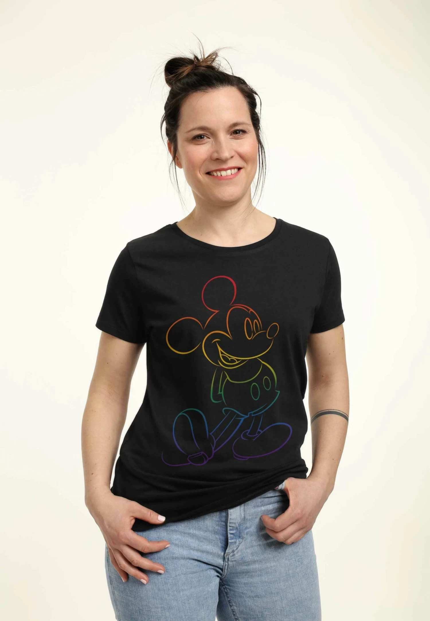 Disney Mickey Mouse Big Pride - T-Shirt Con Stampa - Black 3 Disney Mickey Mouse Big Pride - T-Shirt Con Stampa - Black - immagine 3