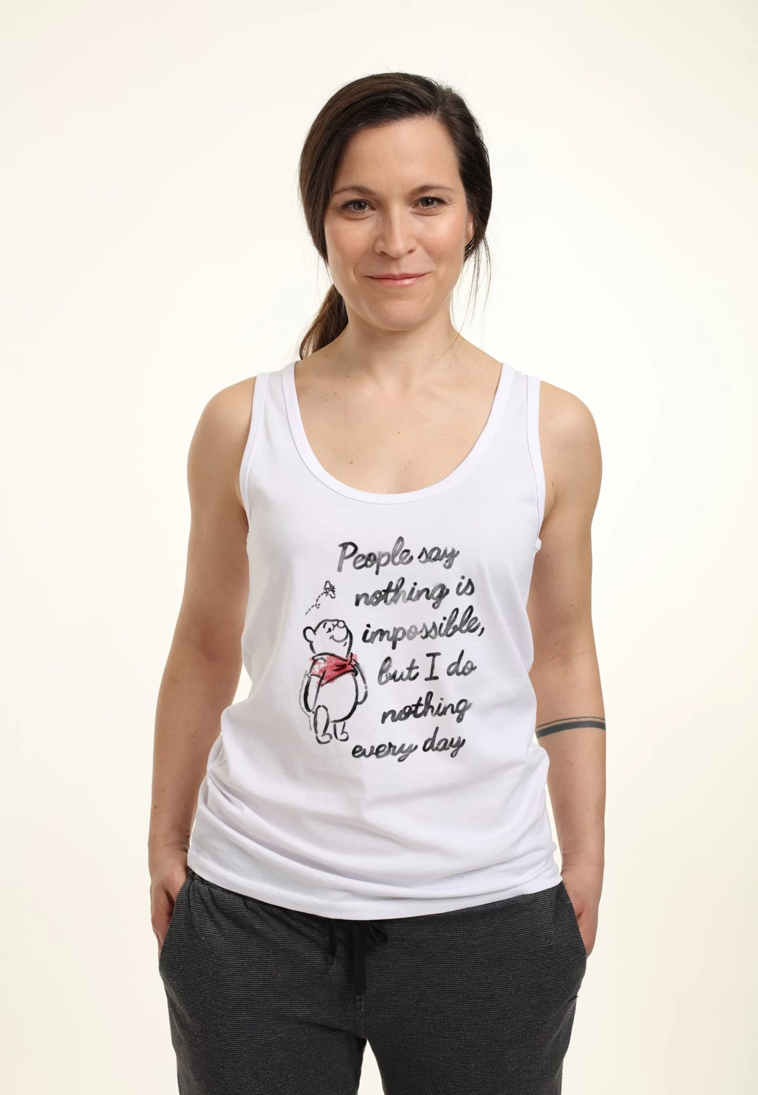 Disney Winnie The Pooh ImpossibleTopWhite Donna T-shirt E Top H3A21D6XT-A11 1 Disney Winnie The Pooh ImpossibleTopWhite Donna T-shirt E Top H3A21D6XT-A11