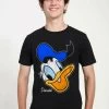 Disney Classic Mickey Donald Big Face UnisexT-Shirt Con StampaBlack Uomo T-shirt E Polo H3A22O02U-Q11