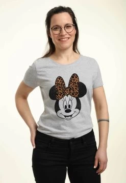 Disney Mickey Classic Modern Minnie Face LeopardT-Shirt Con StampaHeather Grey Donna T-shirt E Top H3A21D3JJ-C11 -Disney c639b2be879c489bb15977d80c50323b