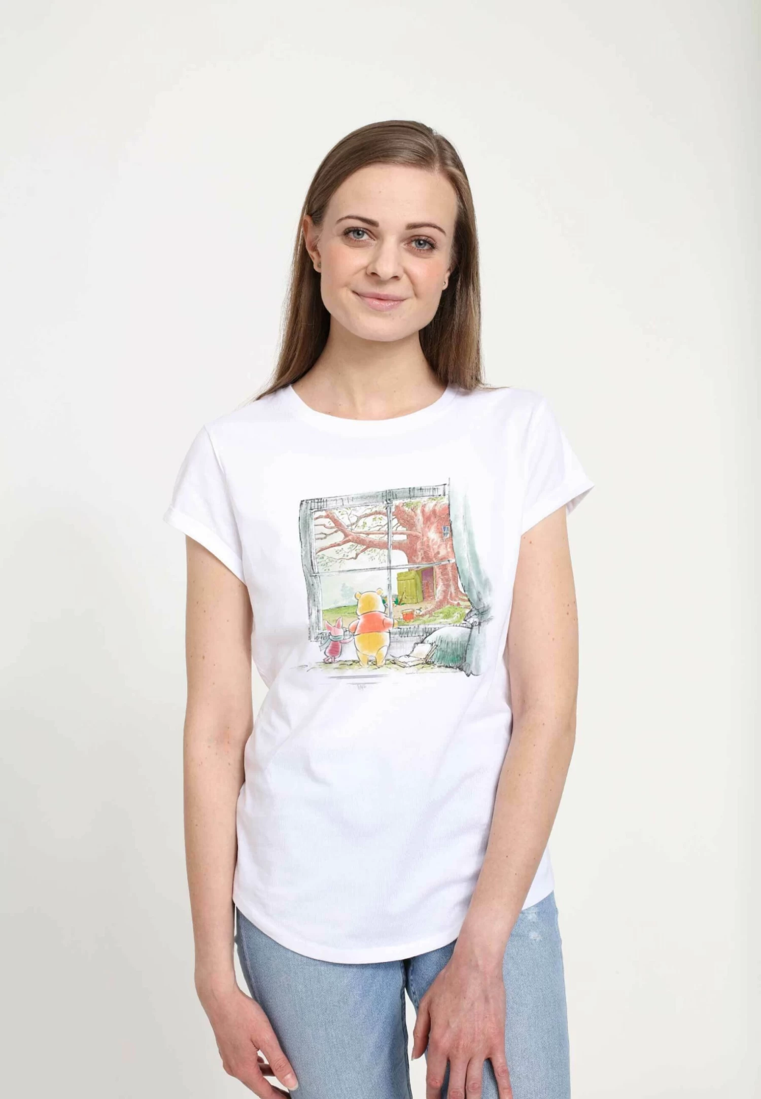 Disney Winnie The Pooh Winnie Window - T-Shirt Con Stampa - White 1 Disney Winnie The Pooh Winnie Window - T-Shirt Con Stampa - White