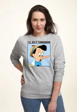 Disney Pinocchio Do It TomorrowFelpaHeather Grey Donna Felpe H3A21J9FX-C11