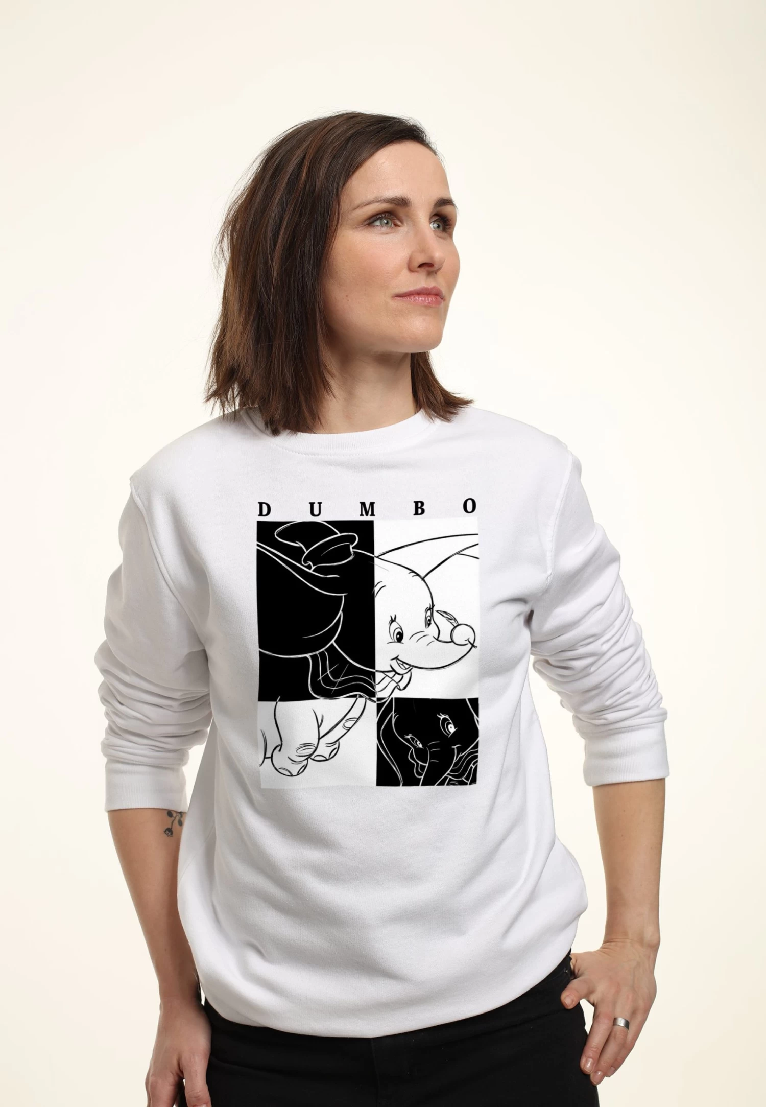 Disney Dumbo ContrastFelpaWhite Donna Felpe H3A21J9Y3-A11 3 Disney Dumbo ContrastFelpaWhite Donna Felpe H3A21J9Y3-A11 - immagine 3