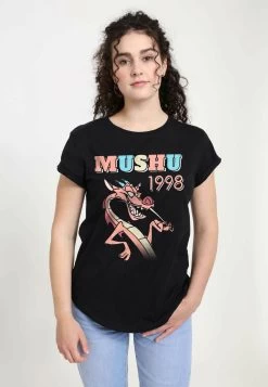Disney Mulan 90S MushuT-Shirt Con StampaBlack Donna T-shirt E Top H3A21E05N-Q11
