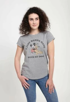 Disney Classic Mickey Mickey Dog Fill LoverT-Shirt Con StampaMelange Grey Donna T-shirt E Top H3A21D00W-C11 -Disney ca9a35983cd44f7c940236e2364ba40d