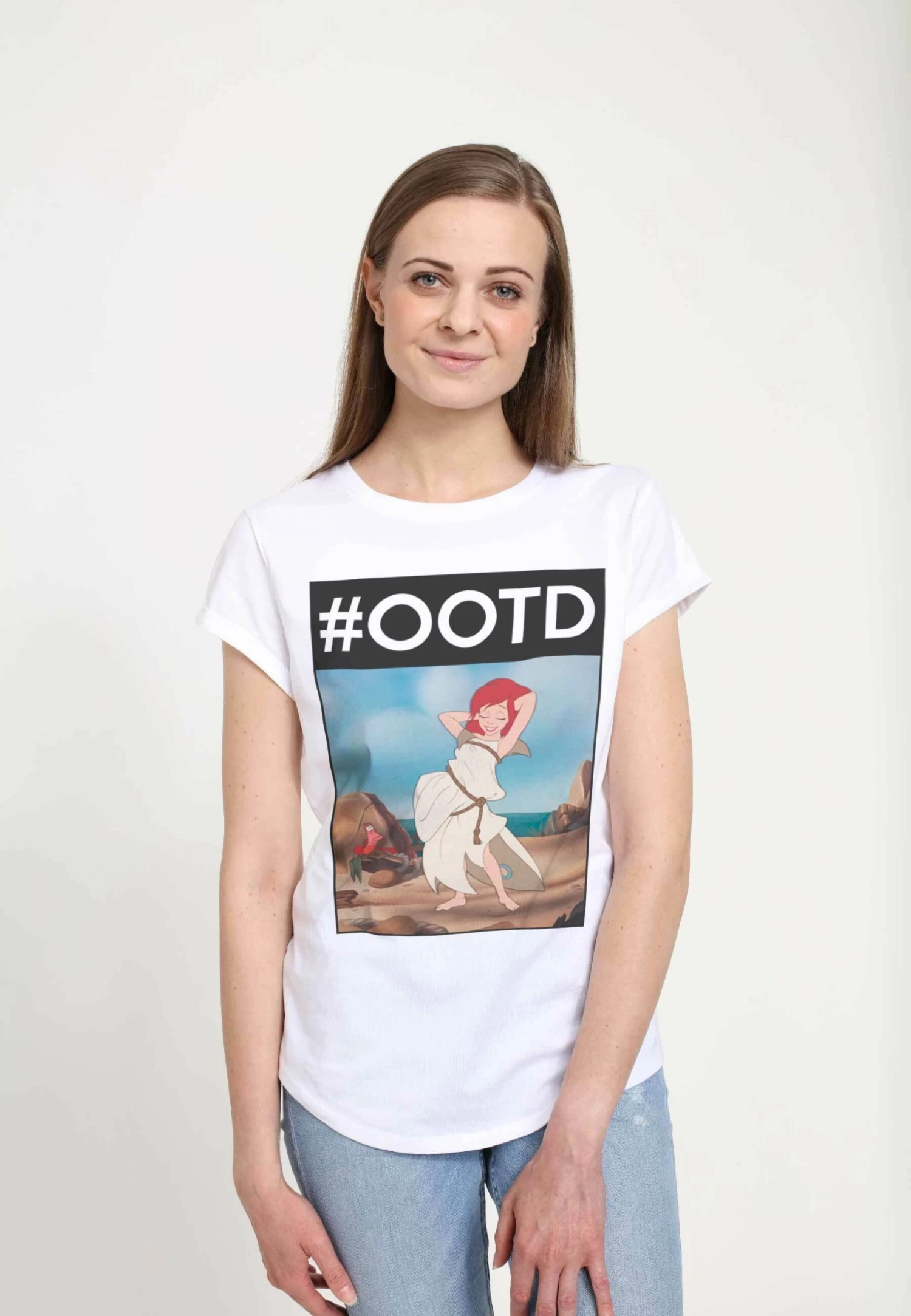 Disney The Little Mermaid Ootd ArielT-Shirt Con StampaWhite Donna T-shirt E Top H3A21D0FE-A11 1 Disney The Little Mermaid Ootd ArielT-Shirt Con StampaWhite Donna T-shirt E Top H3A21D0FE-A11