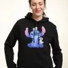 Disney Lilo & Stitch Cute DucksFelpa Con CappuccioBlack Donna Felpe H3A21J2XL-Q11