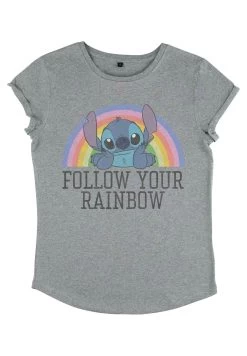 Disney Lilo & Stitch Stitch RainbowT-Shirt Con StampaMelange Grey Donna T-shirt E Top H3A21D011-C11 6 Disney Lilo & Stitch Stitch RainbowT-Shirt Con StampaMelange Grey Donna T-shirt E Top H3A21D011-C11 -Disney d35f0cceae5a4866a0dc912230efe84f