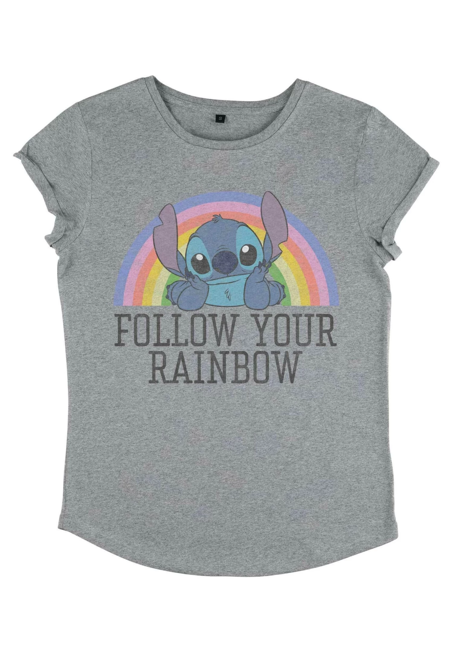 Disney Lilo & Stitch Stitch RainbowT-Shirt Con StampaMelange Grey Donna T-shirt E Top H3A21D011-C11 3 Disney Lilo & Stitch Stitch RainbowT-Shirt Con StampaMelange Grey Donna T-shirt E Top H3A21D011-C11 - immagine 3