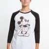 Disney Mickey And Friends SketchyMaglietta A Manica LungaWhite Black Uomo T-shirt E Polo H3A22O5S1-A11