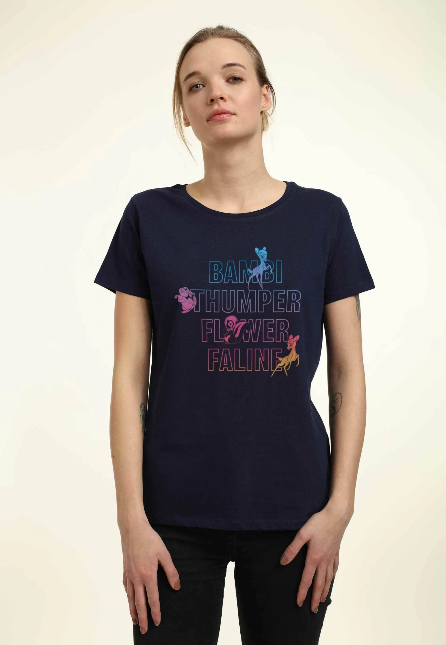Disney Bambi Bamb StackedT-Shirt Con StampaNavy Blue Donna T-shirt E Top H3A21D2NI-K11 3 Disney Bambi Bamb StackedT-Shirt Con StampaNavy Blue Donna T-shirt E Top H3A21D2NI-K11 - immagine 3