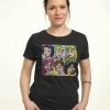 Disney Princesses Pop PrincessesT-Shirt Con StampaBlack Donna T-shirt E Top H3A21D355-Q11