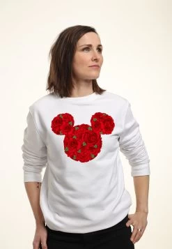 Disney Mickey Classic Mickey Mouse RosesFelpaWhite Donna Felpe H3A21J5MW-A11