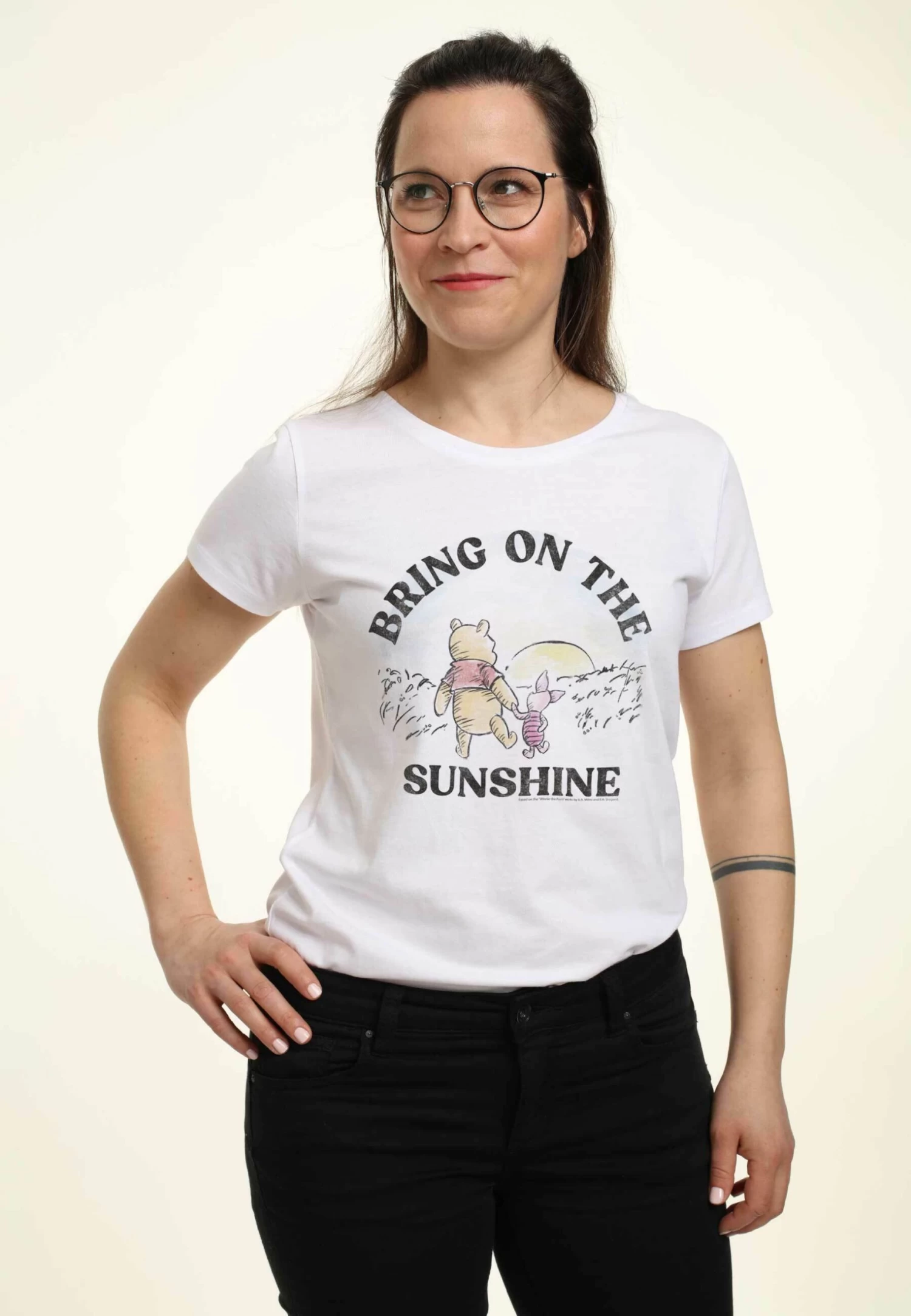 Disney Winnie The Pooh Bring On The Sunshine Piglet - T-Shirt Con Stampa - White 3 Disney Winnie The Pooh Bring On The Sunshine Piglet - T-Shirt Con Stampa - White - immagine 3