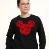 Disney Mickey Classic Mickey Mouse RosesFelpaBlack Donna Felpe H3A21J5MW-Q11