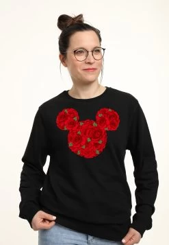 Disney Mickey Classic Mickey Mouse RosesFelpaBlack Donna Felpe H3A21J5MW-Q11