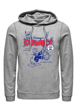 Disney Classic Mickey Donalds Comic Cover Unisex - Felpa Con Cappuccio - Melange Grey
