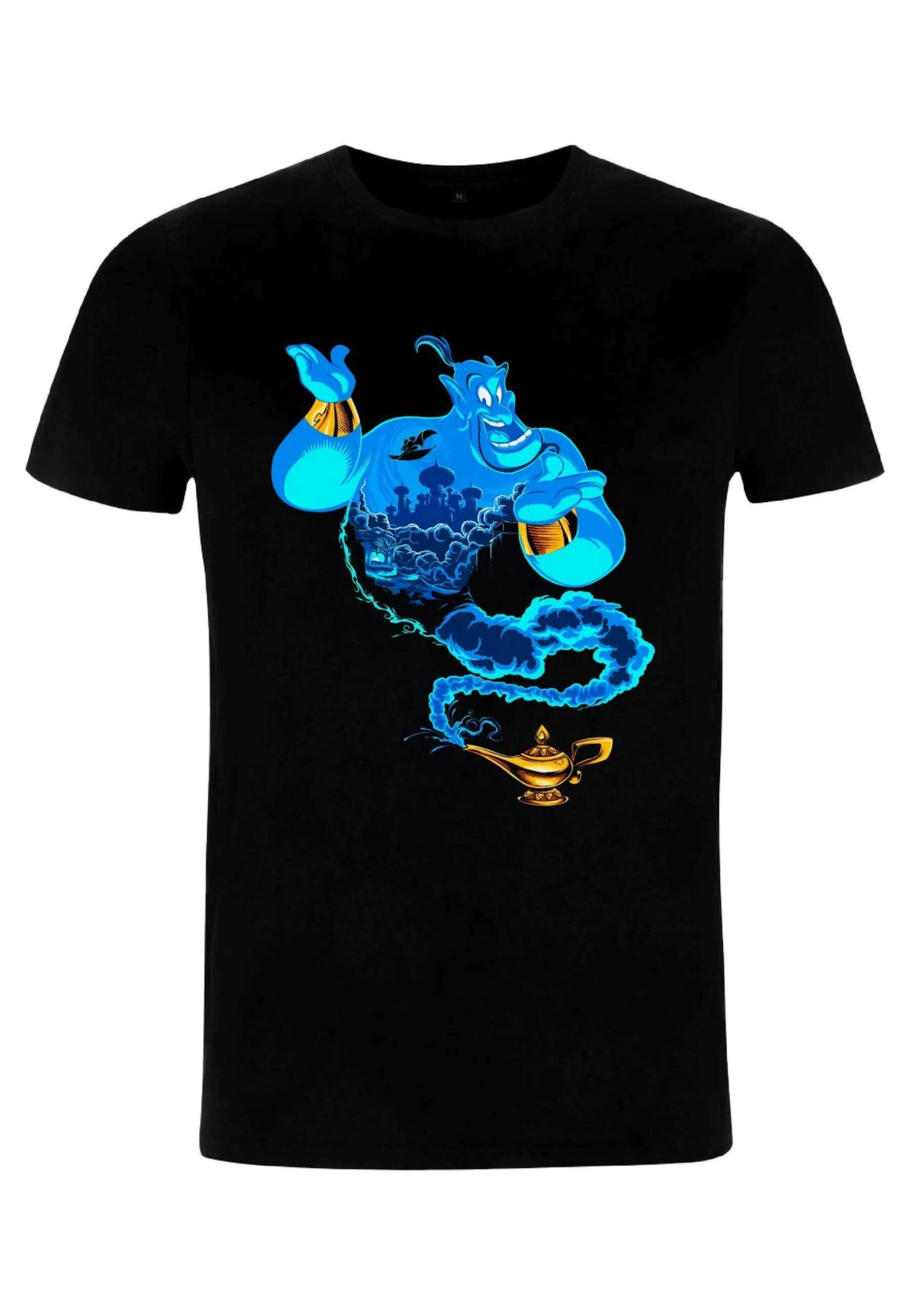 Disney Aladdin Genie Of The Lamp Unisex - T-Shirt Con Stampa - Black 4 Disney Aladdin Genie Of The Lamp Unisex - T-Shirt Con Stampa - Black - immagine 4