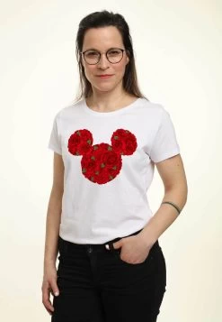 Disney Mickey Classic Mickey Mouse RosesT-Shirt Con StampaWhite Donna T-shirt E Top H3A21D25X-A11 -Disney dfe496d7eb9347b593b12f70ffe7737e