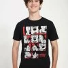Disney Mickey Classic Mickey Mouse Expression Grid UnisexT-Shirt Con StampaBlack Uomo T-shirt E Polo H3A21004M-Q11