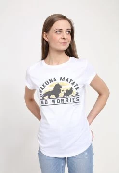 Disney The Lion King No Worries Spark - T-Shirt Con Stampa - White -Disney e209e91683bf42759a934f0d192a8557