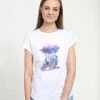 Disney Winnie The Pooh Watercolor EeyoreT-Shirt Con StampaWhite Donna T-shirt E Top H3A21D0YU-A11