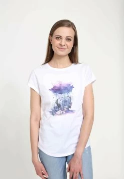 Disney Winnie The Pooh Watercolor EeyoreT-Shirt Con StampaWhite Donna T-shirt E Top H3A21D0YU-A11