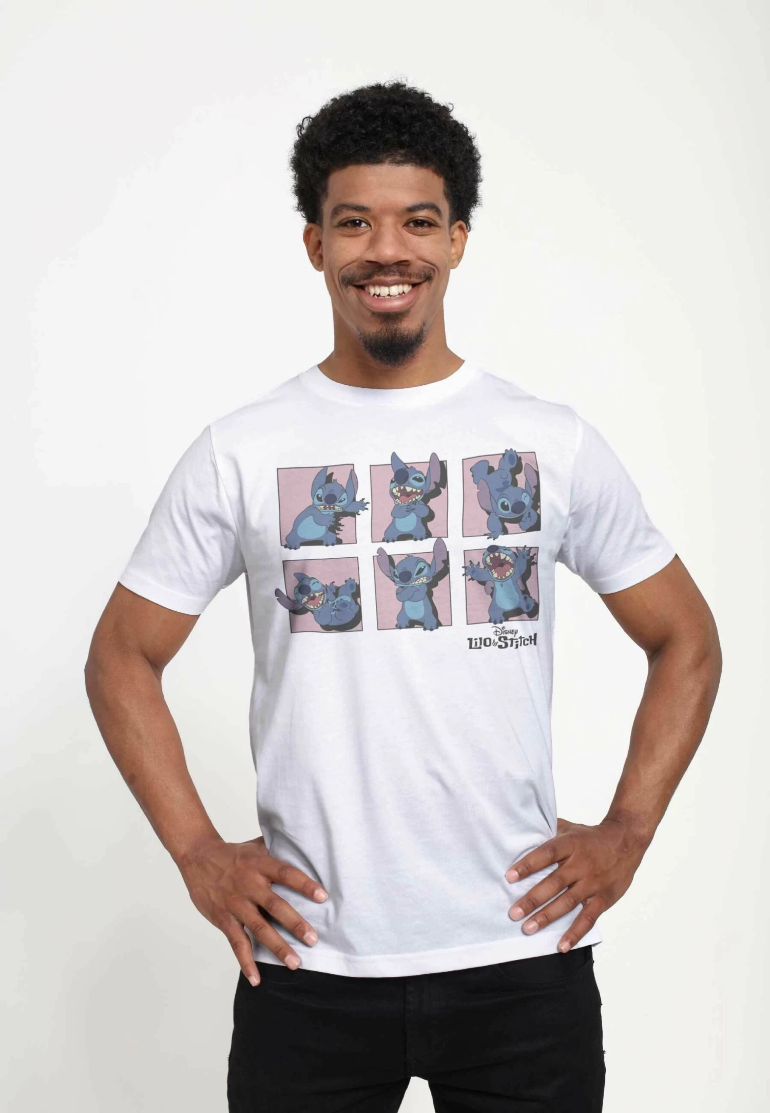 Disney Lilo & Stitch Stitch Poses UnisexT-Shirt Con StampaWhite Uomo T-shirt E Polo H3A2100DC-A11 4 Disney Lilo & Stitch Stitch Poses UnisexT-Shirt Con StampaWhite Uomo T-shirt E Polo H3A2100DC-A11 - immagine 4