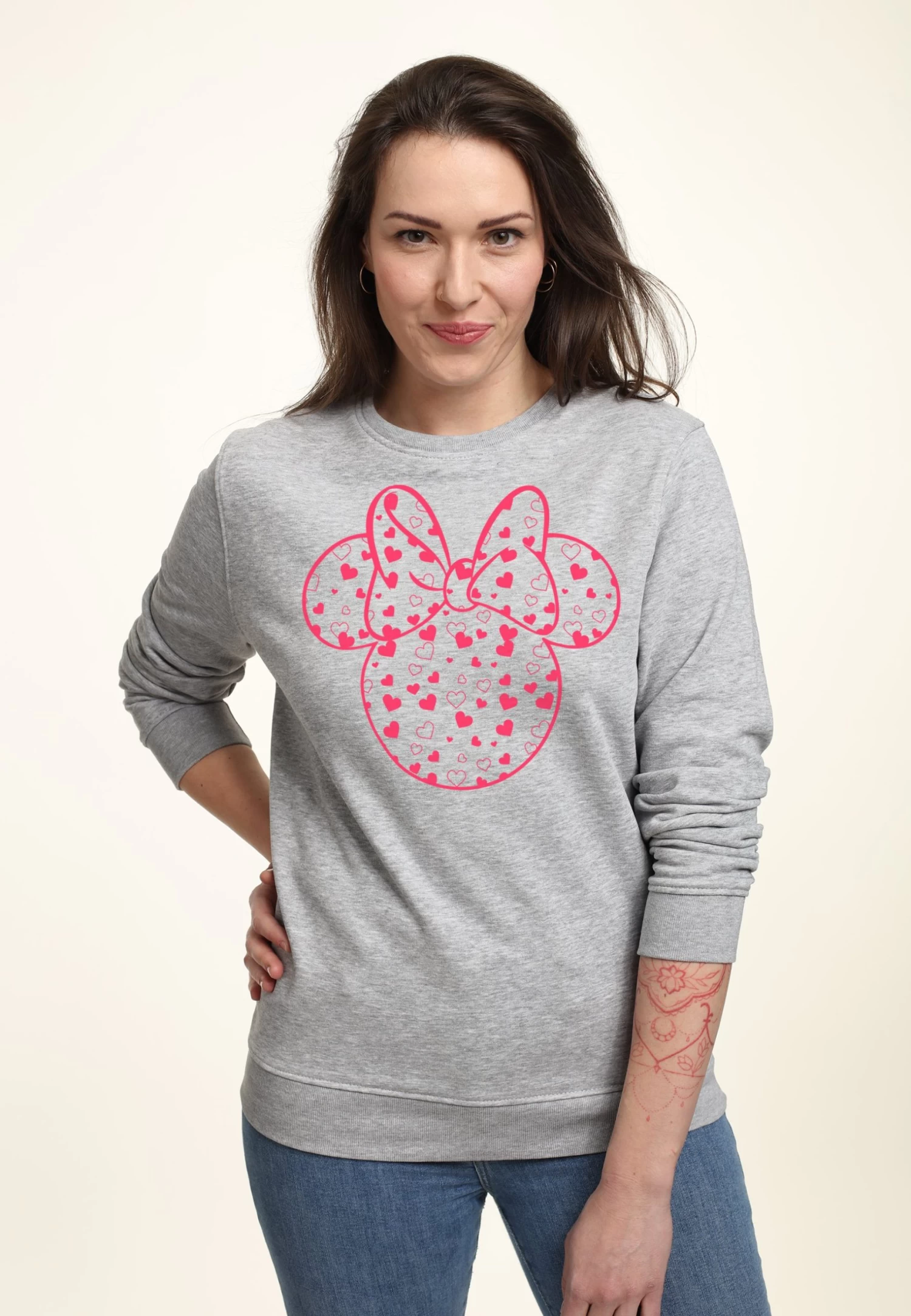 Disney Classic Mickey Minnie Hearts FillFelpaHeather Grey Donna Felpe H3A21J6A5-C11 1 Disney Classic Mickey Minnie Hearts FillFelpaHeather Grey Donna Felpe H3A21J6A5-C11