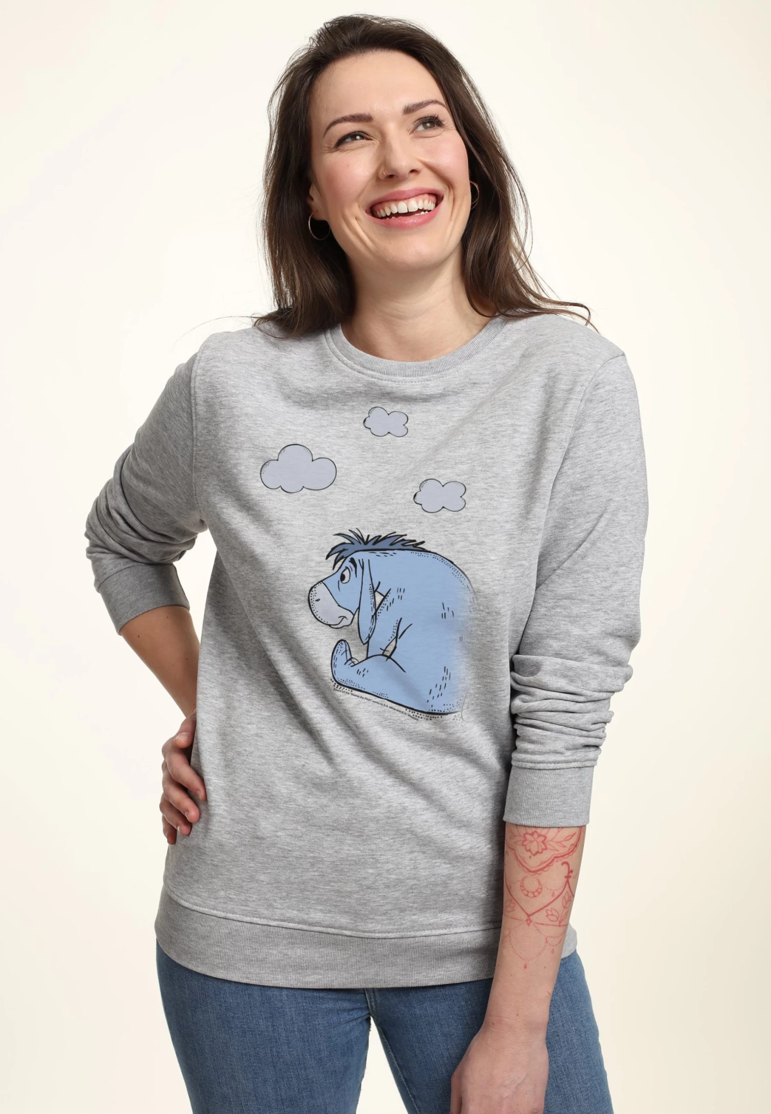 Disney Winnie The Pooh Cloudy Eeyore - Felpa - Heather Grey 3 Disney Winnie The Pooh Cloudy Eeyore - Felpa - Heather Grey - immagine 3
