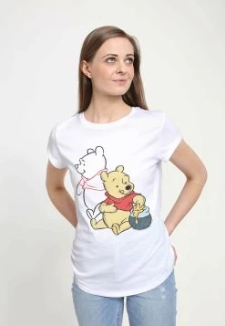 Disney Winnie The Pooh Pooh Line ArtT-Shirt Con StampaWhite Donna T-shirt E Top H3A21D0DX-A11