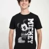 Disney Classic Mickey Mickey Lean UnisexT-Shirt Con StampaBlack Uomo T-shirt E Polo H3A210056-Q11