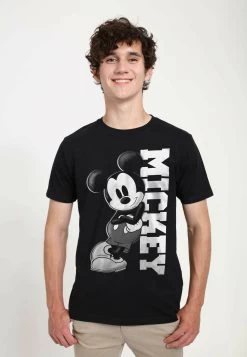 Disney Classic Mickey Mickey Lean UnisexT-Shirt Con StampaBlack Uomo T-shirt E Polo H3A210056-Q11