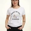 Disney Winnie The Pooh Bring On The Sunshine Piglet - T-Shirt Con Stampa - White