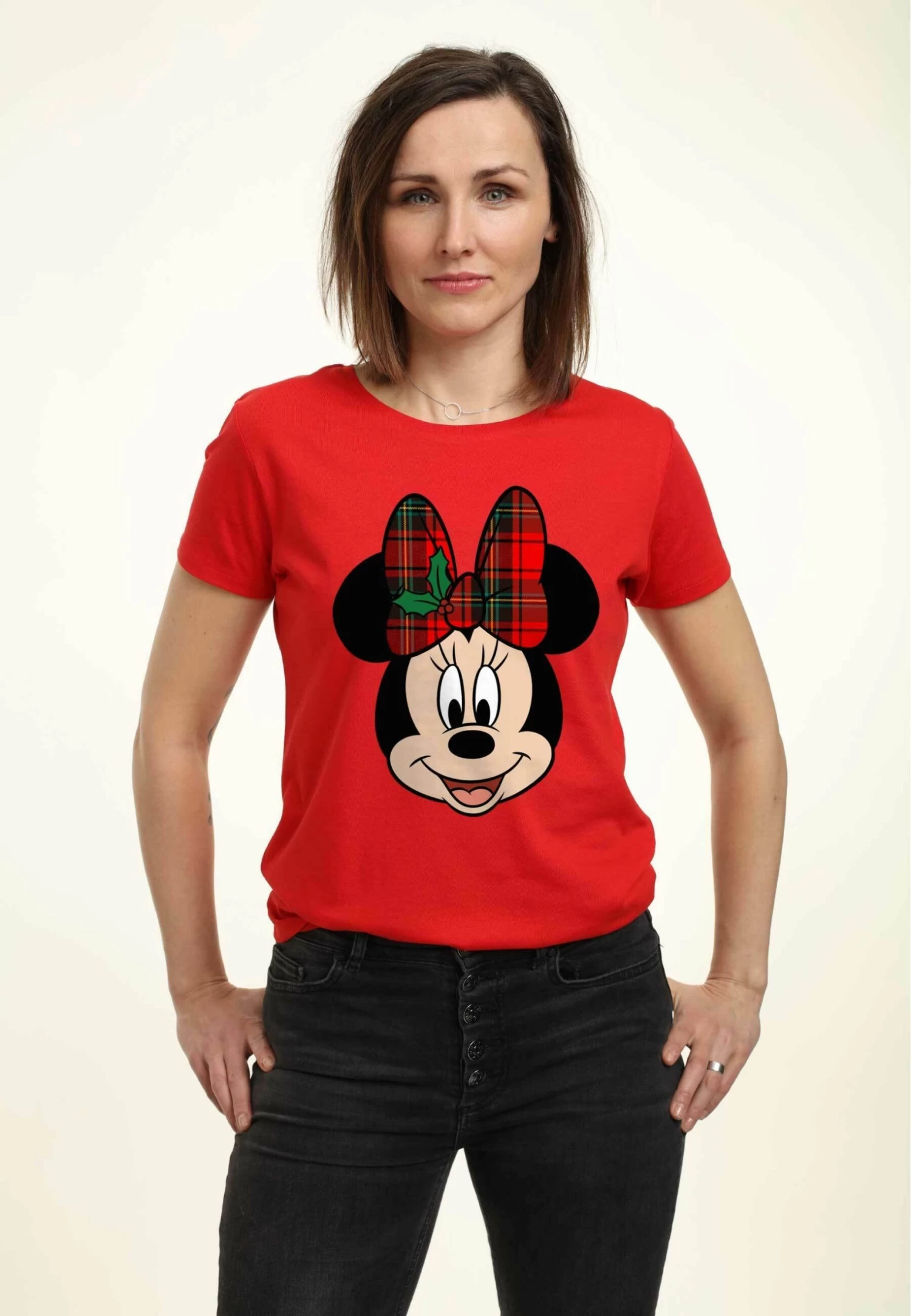 Disney Mickey Classic Big Minnie HolidayT-Shirt Con StampaRed Donna T-shirt E Top H3A21D2QZ-G11 4 Disney Mickey Classic Big Minnie HolidayT-Shirt Con StampaRed Donna T-shirt E Top H3A21D2QZ-G11 - immagine 4