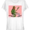 Disney Muppets Biking KermitT-Shirt Con StampaWhite Donna T-shirt E Top H3A21DBBE-A11