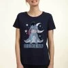 Disney Winnie The Pooh Eeyore Not MorningT-Shirt Con StampaNavy Blue Donna T-shirt E Top H3A2102SH-K11