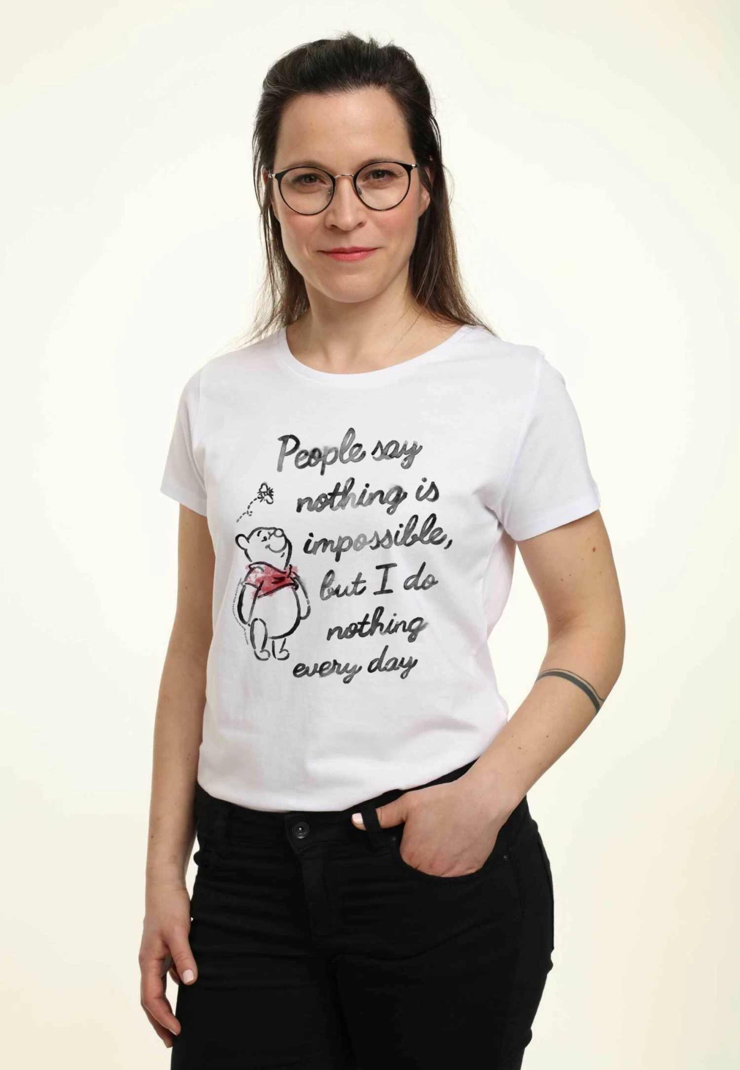Disney Winnie The Pooh ImpossibleT-Shirt Con StampaWhite Donna T-shirt E Top H3A21D2S5-A11 3 Disney Winnie The Pooh ImpossibleT-Shirt Con StampaWhite Donna T-shirt E Top H3A21D2S5-A11 - immagine 3