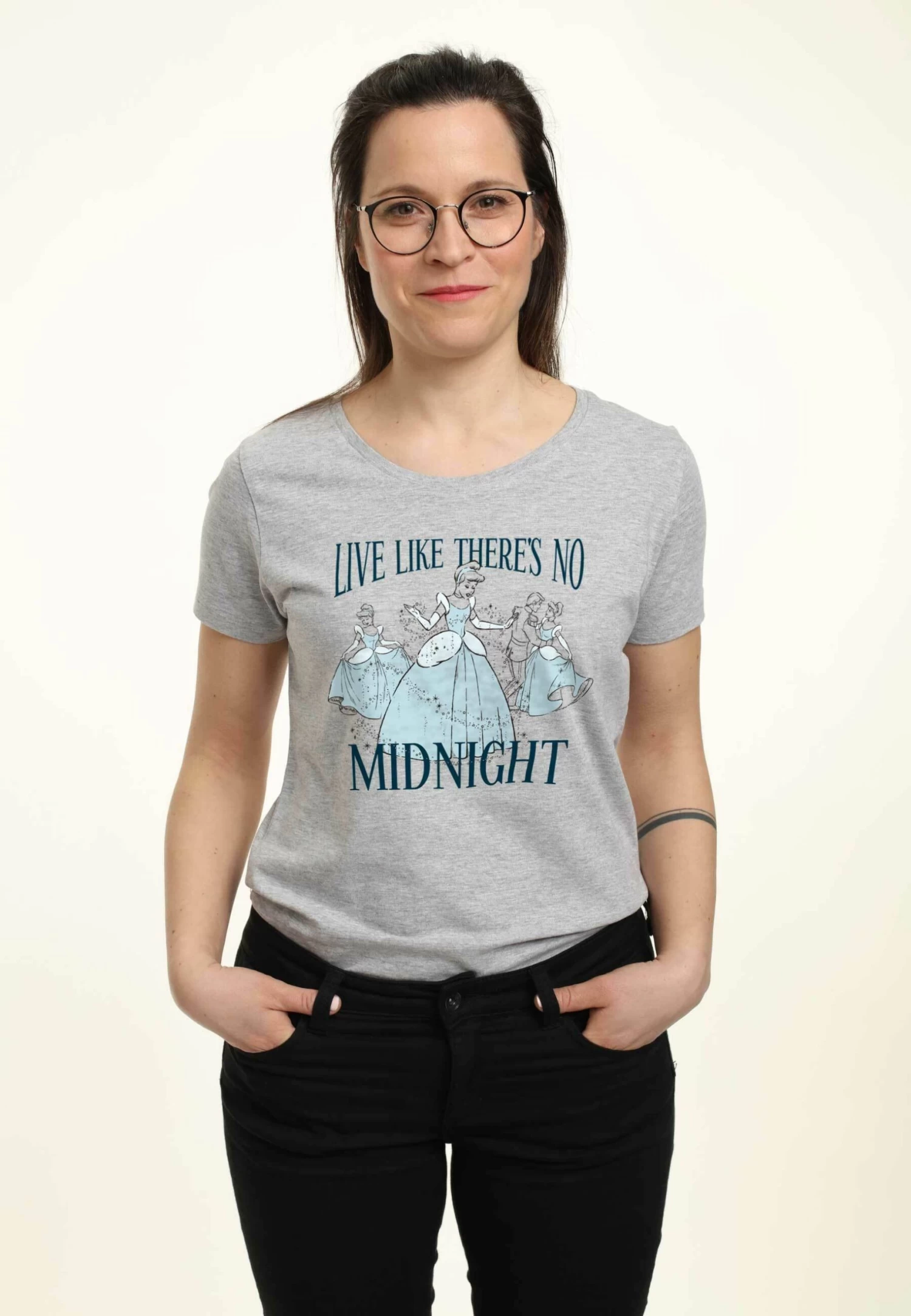 Disney Princess Midnight PrincessT-Shirt Con StampaHeather Grey Donna T-shirt E Top H3A21D1EP-C11 1 Disney Princess Midnight PrincessT-Shirt Con StampaHeather Grey Donna T-shirt E Top H3A21D1EP-C11